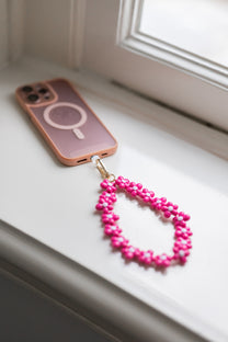 Phone cord Flowers | Pink | Studio Poespas