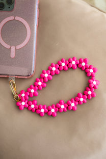 Phone cord Flowers | Pink | Studio Poespas