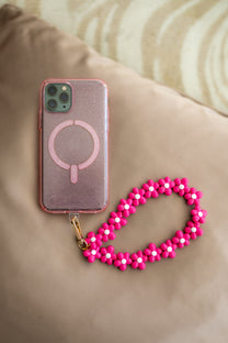 Phone cord Flowers | Pink | Studio Poespas