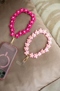 Phone cord Flowers | Pink | Studio Poespas