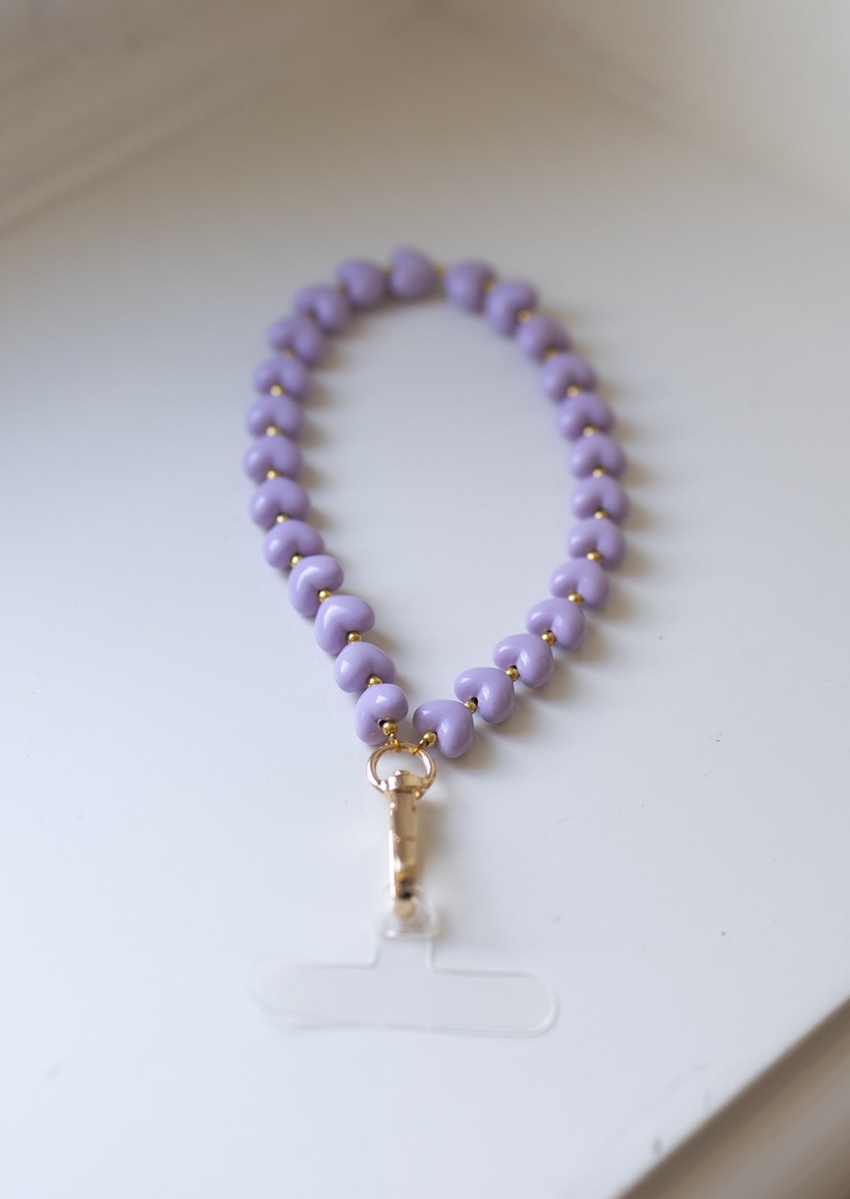 Telefoonkoord tiny hearts | Lilac | Studio Poespas