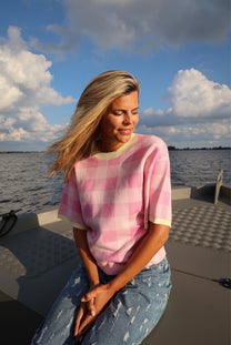 Top Check me out | Pink | Studio Poespas