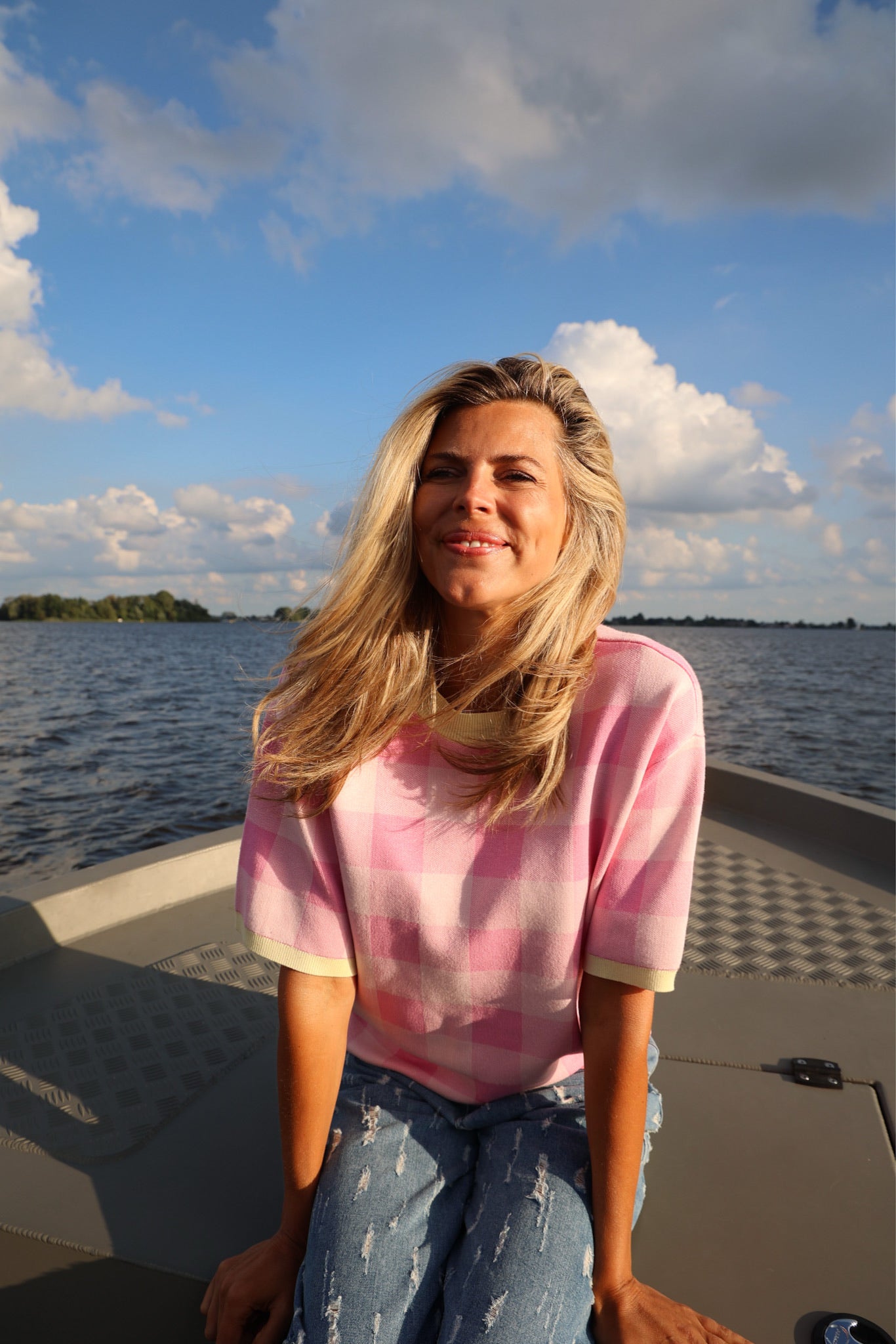 Top Check me out | Pink | Studio Poespas