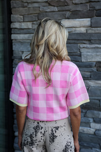 Top Check me out | Pink | Studio Poespas