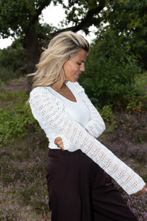 Sweater Crochet | White | Studio Poespas
