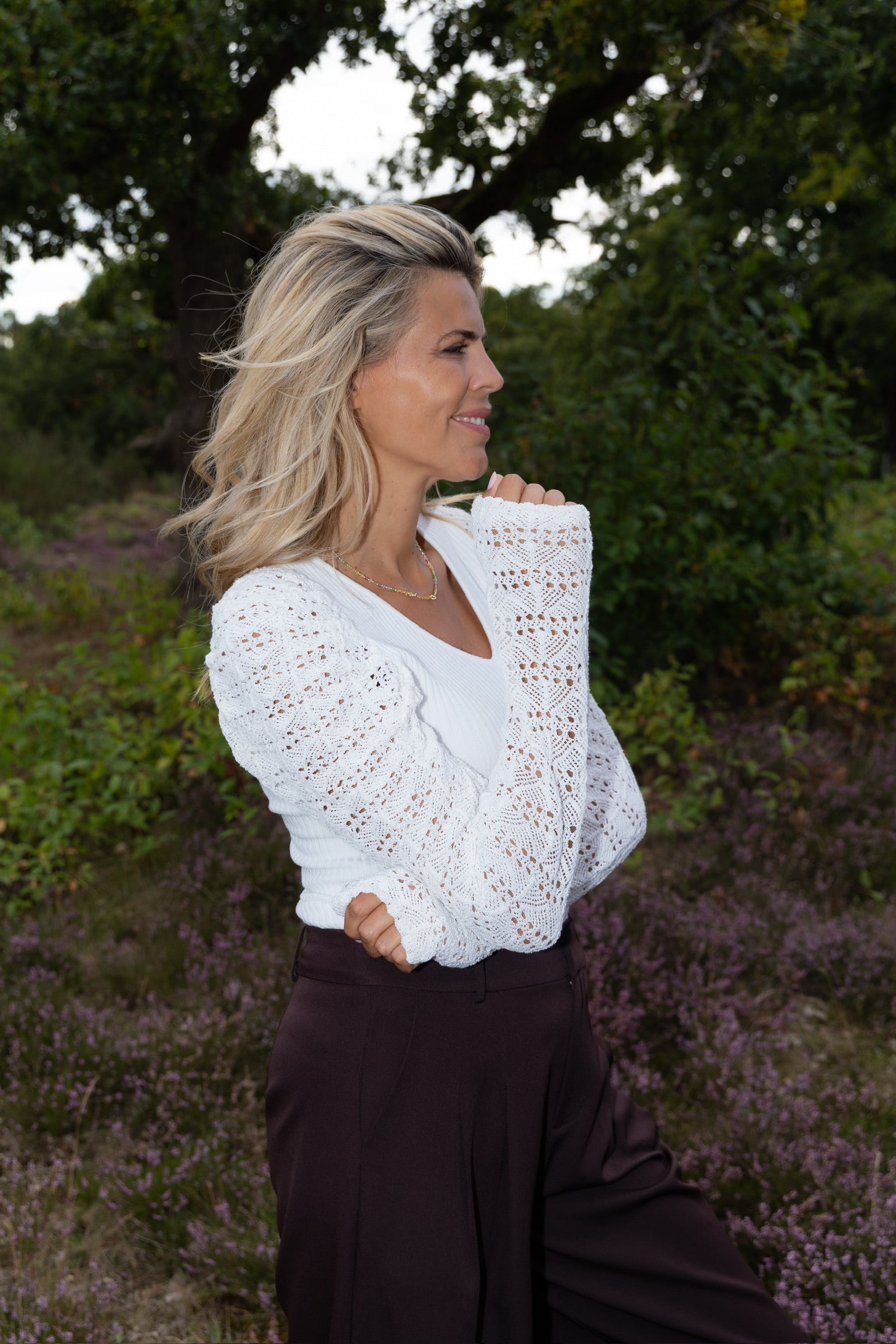 Sweater Crochet | White | Studio Poespas