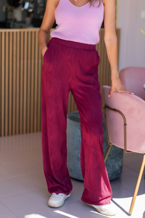 Wavy Pants | Burgundy | Studio Poespas