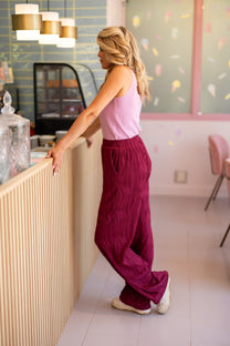 Wavy Pants | Burgundy | Studio Poespas