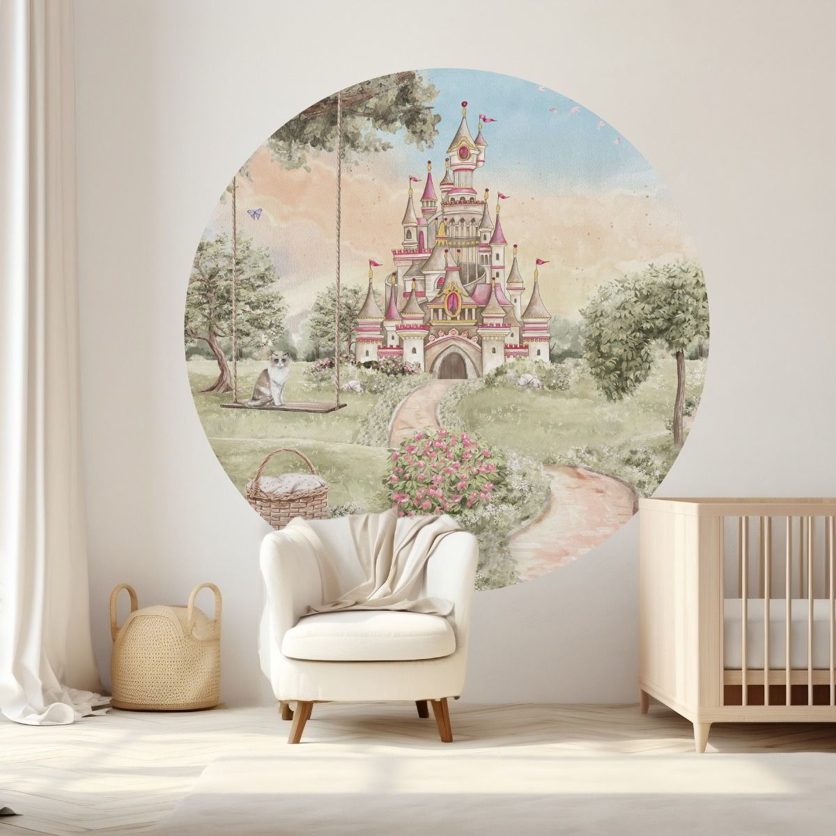 Wallpaper Circle Fairytale Castle