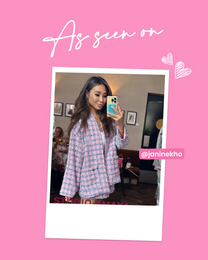 Blazer Clueless | Pink sparkling check | Studio Amaya x Poespas