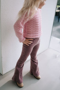 Be flared broek | Wistful Mauve | Navy/Studio Poespas