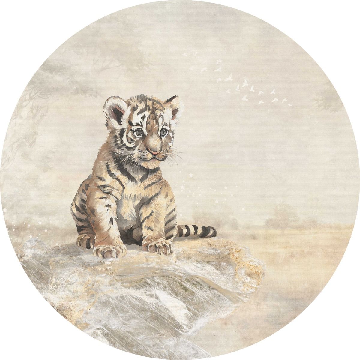 Wallpaper Circle Tiger | Circle of Life Collection | ⌀ 145 cm
