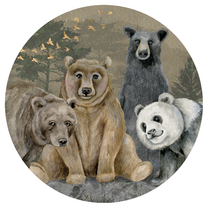 Wallpaper Circle Bears | Sample