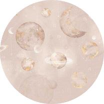 Wallpaper circle Pastel Planets | ⌀ 145 cm | Pink