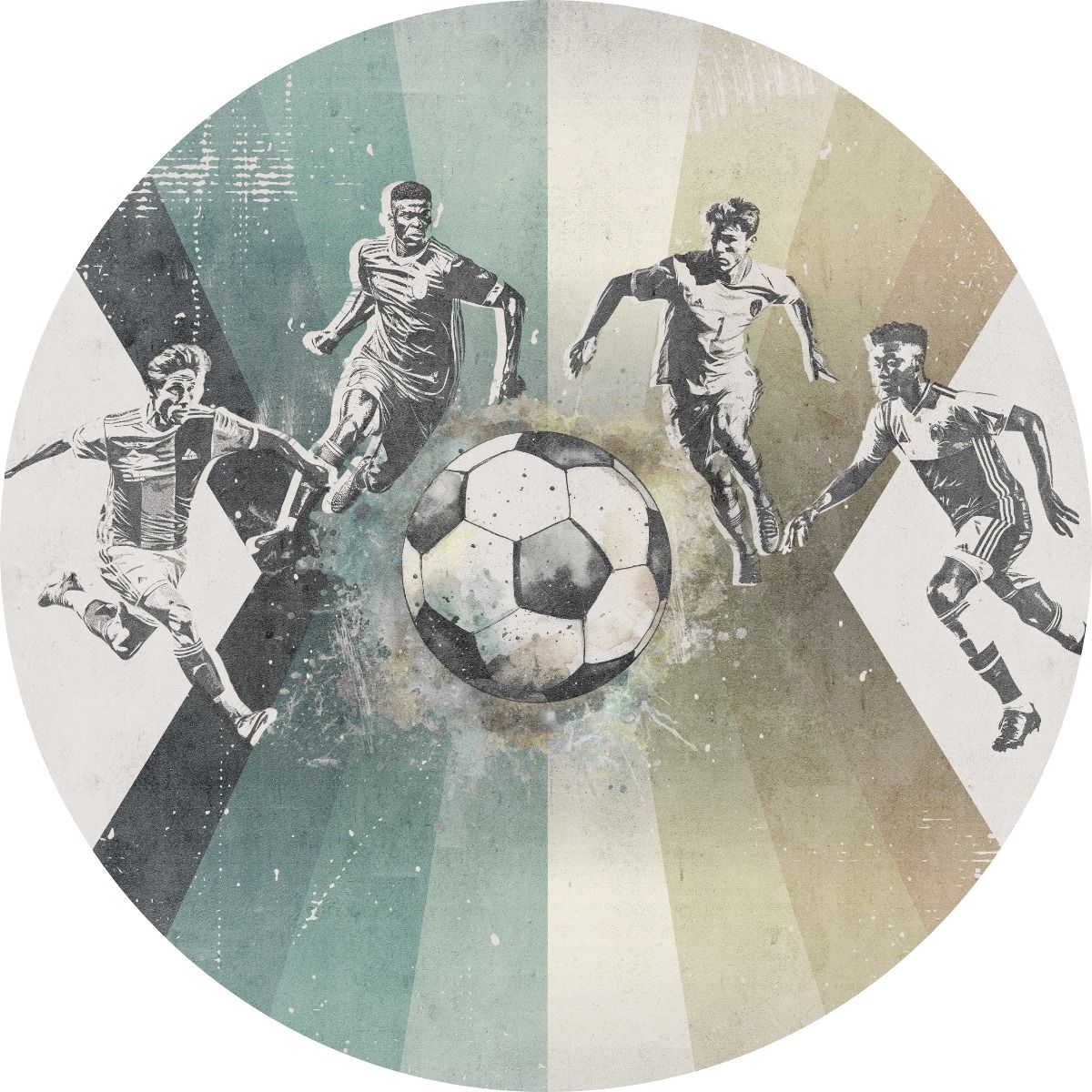 Wallpaper Circle Football | Men | Green