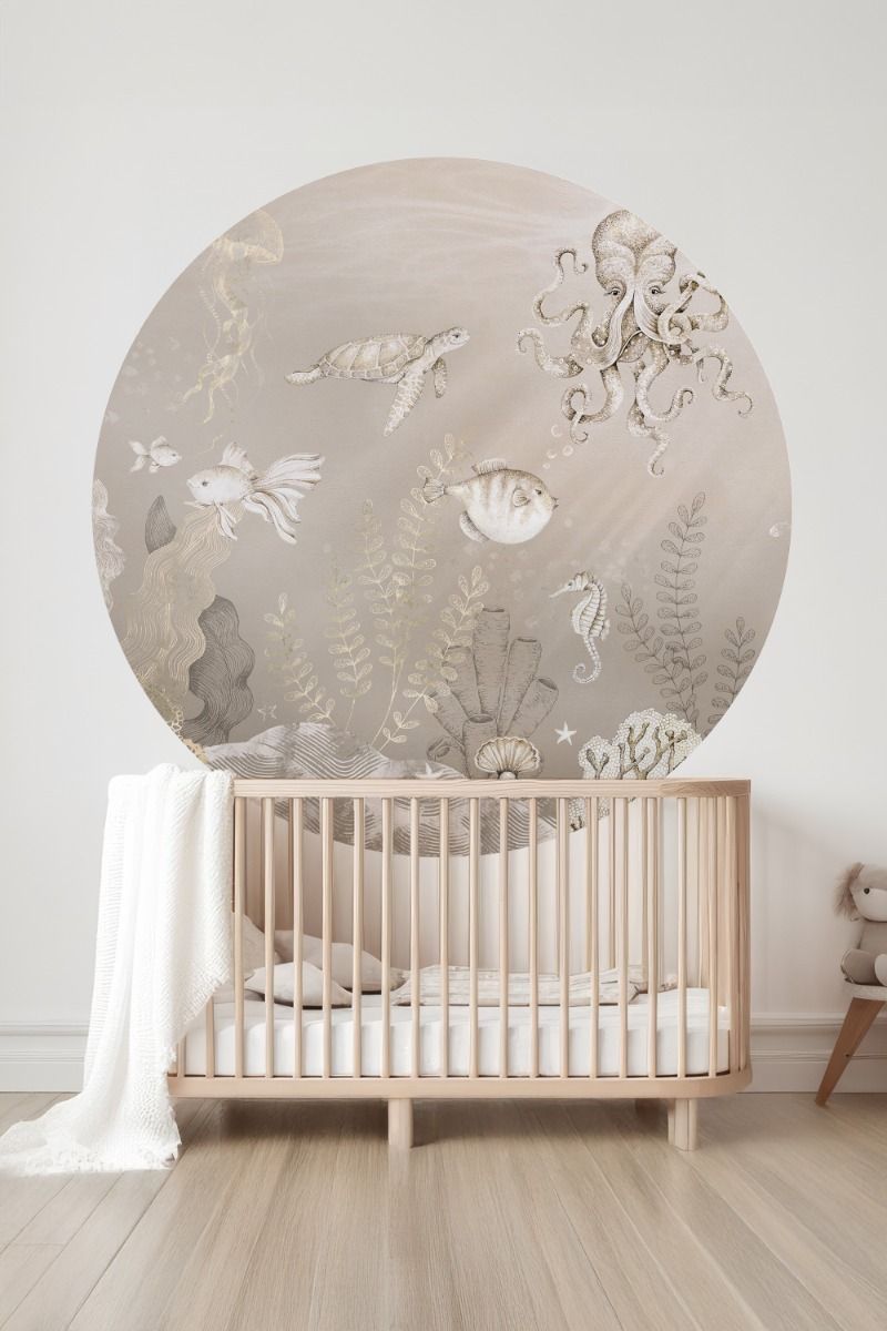 Wallpaper Circle Undersea | Beige