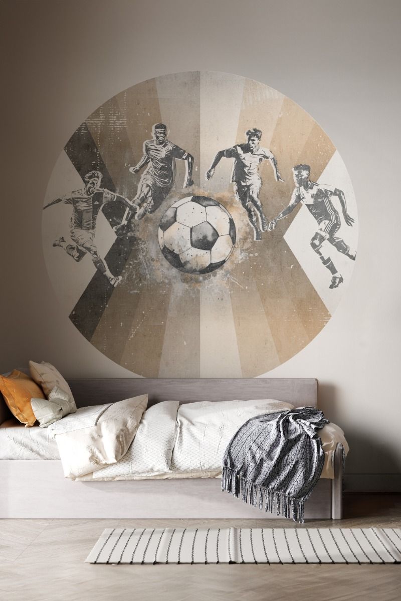 Wallpaper Circle Football | Men | Taupe