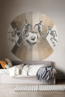 Wallpaper Circle Football | Men | Taupe