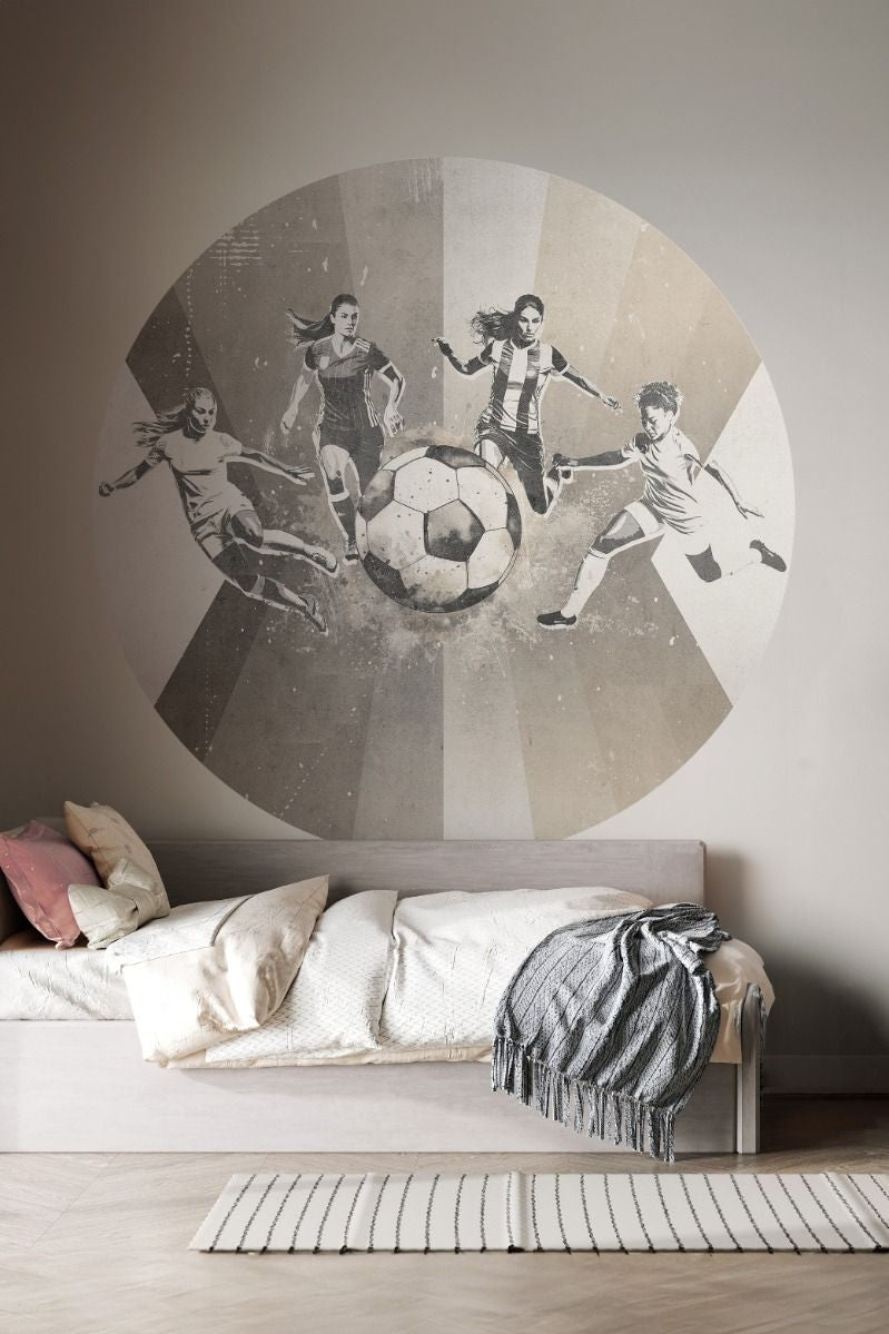 Wallpaper Circle Football | Women | Taupe