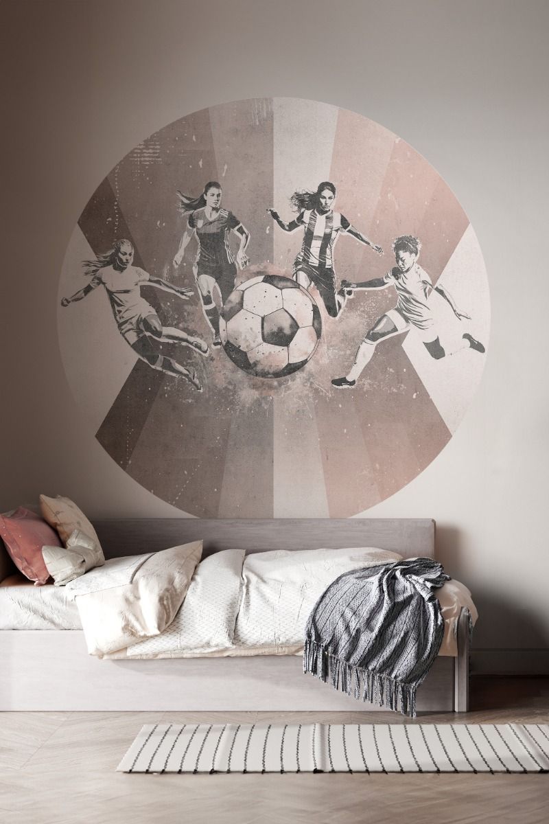 Wallpaper Circle Football | Women | Pink