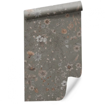 Behang Vintage flowers | Groen