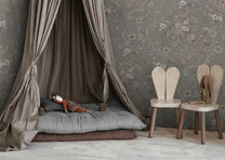 SALE | Behang Vintage flowers | Groen | Patroonbehang