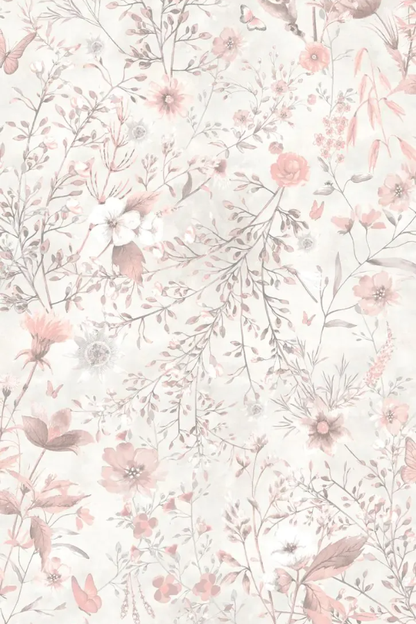 Behang vintage flowers bloemen een baan