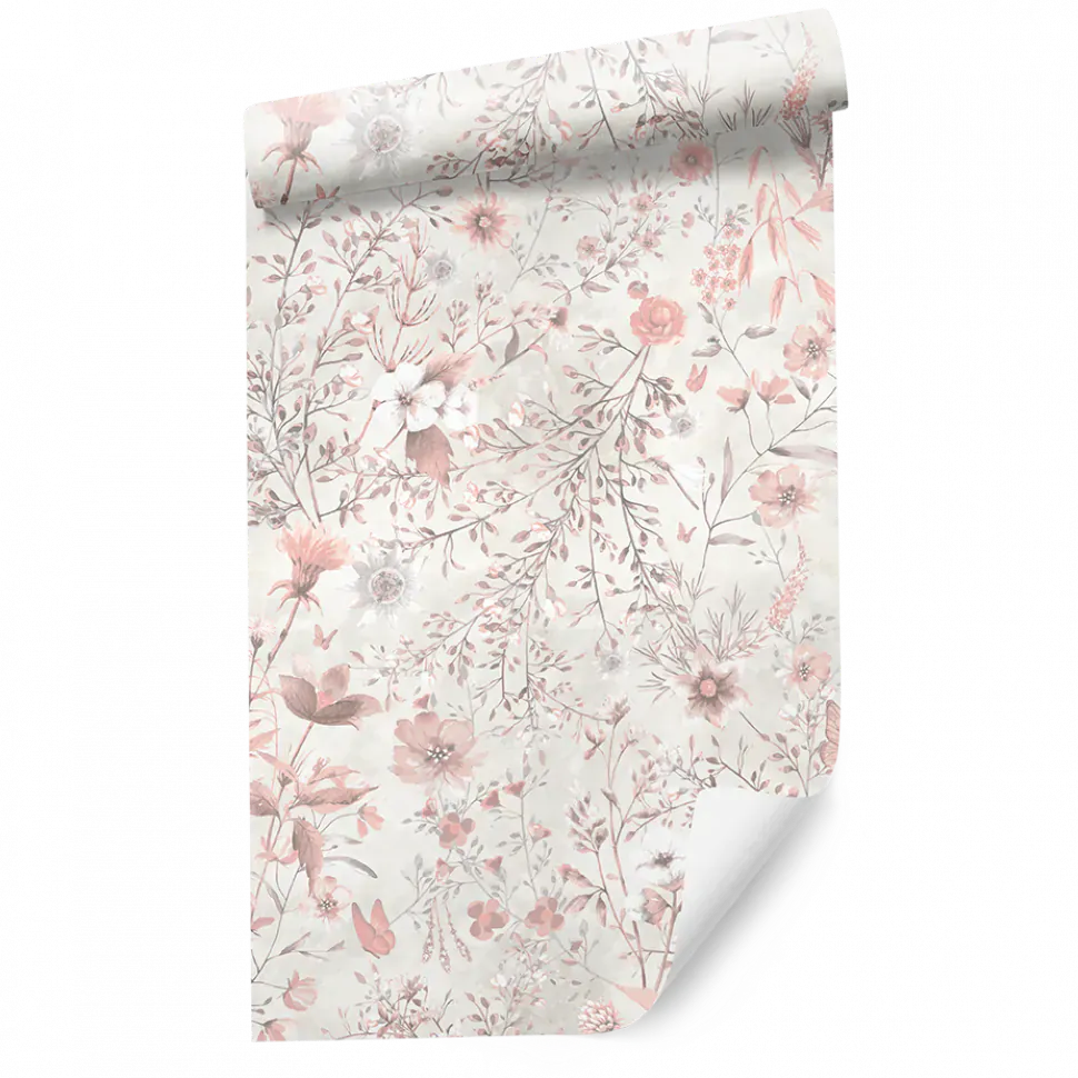 Behang vintage flowers bloemen op rol