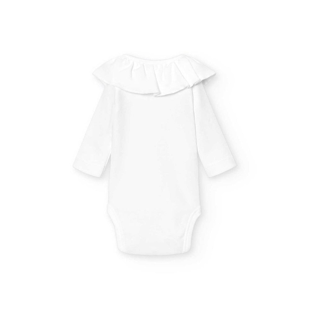 Body Loet | Flounce collar white | Long sleeves | Babidu
