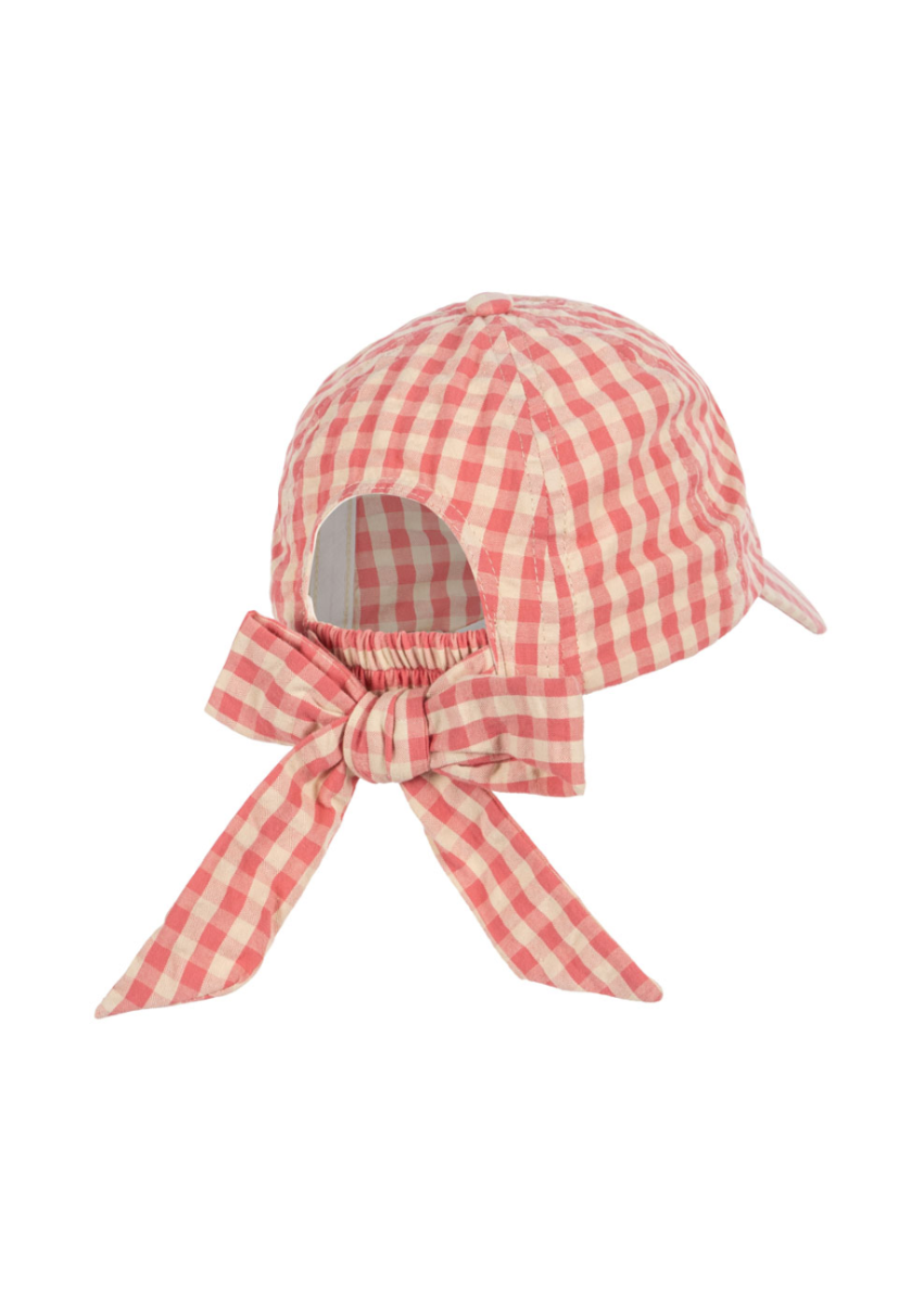Bow cap Kim gots | Flamingo plume check | Konges Slojd