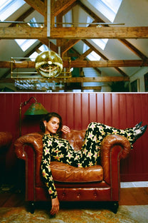 Broek Jane | Cheeky flower yellow | Harper & Yve