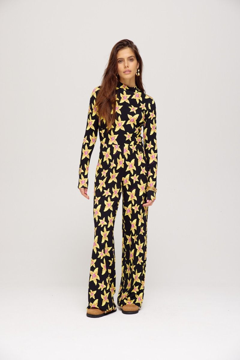 Broek Jane | Cheeky flower yellow | Harper & Yve