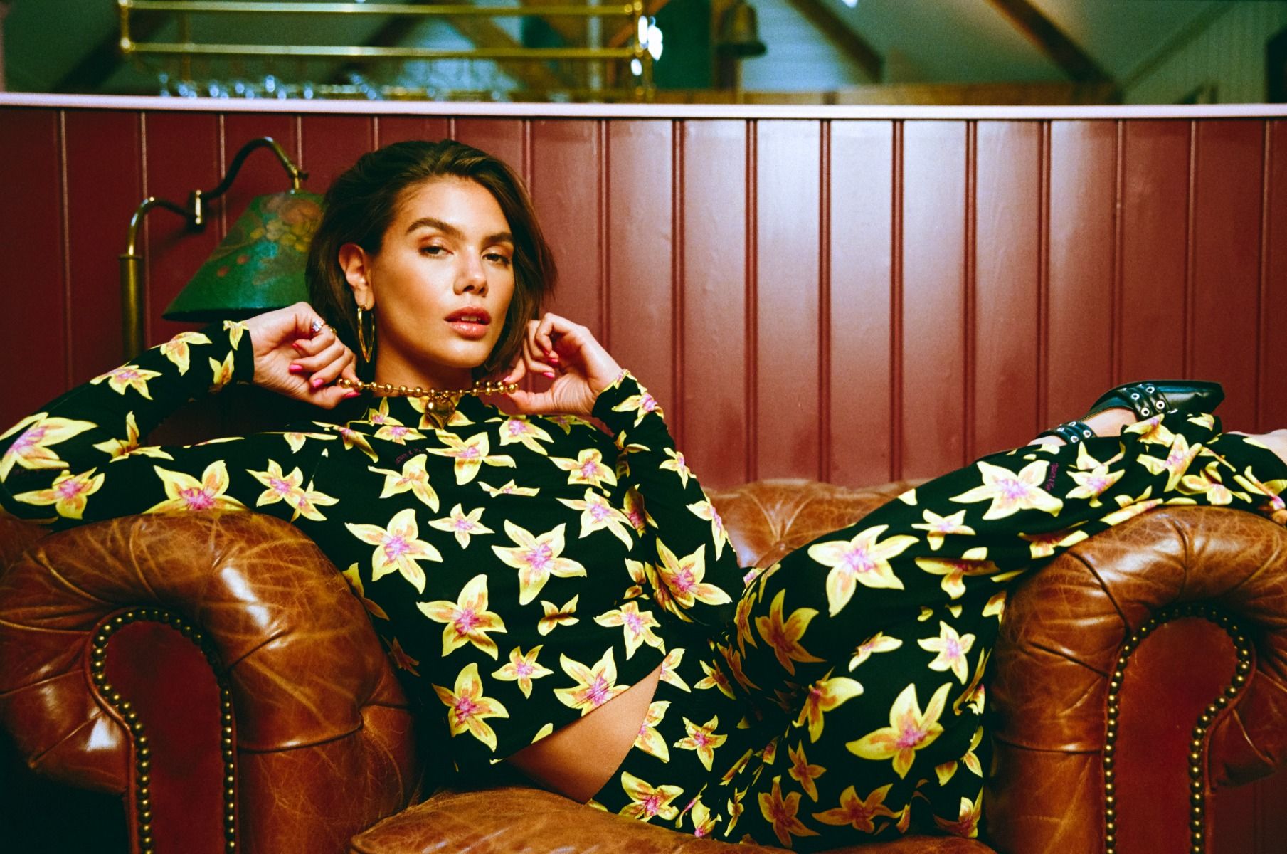 Broek Jane | Cheeky flower yellow | Harper & Yve