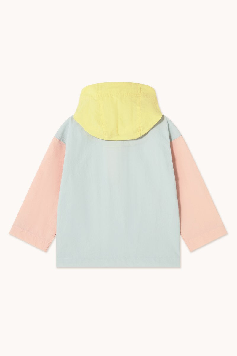 Color block jacket | Pastel blue:mellow yellow | Tinycottons 2
