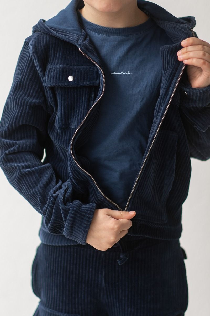 Cardigan rib | Cool indigo | Studio Poespas