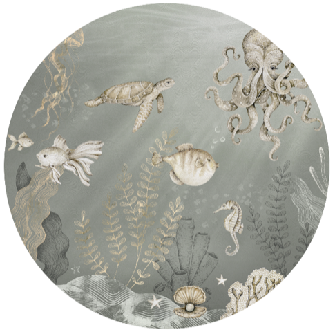 Wallpaper Circle Undersea | Blue