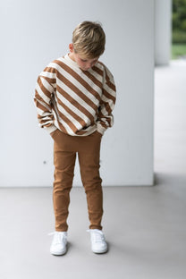 Chino broek | Biscuit | Navy Natural