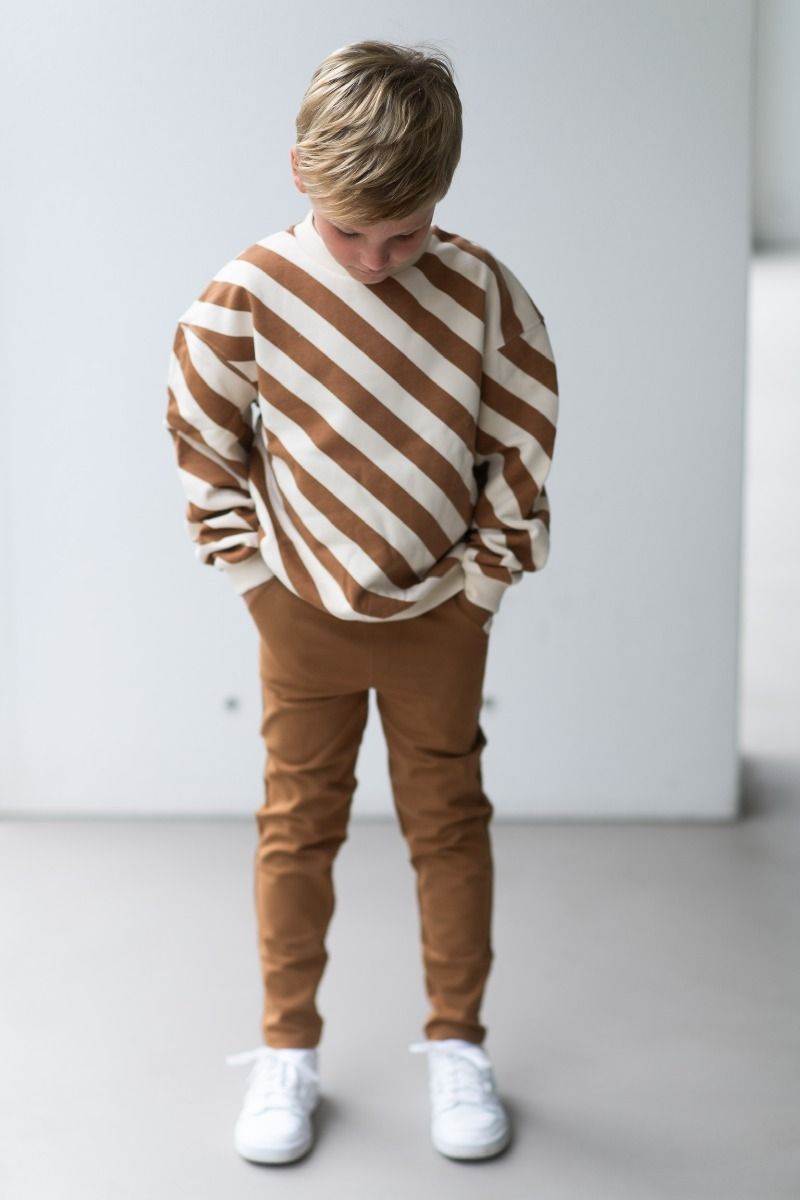 Chino broek | Biscuit | Navy Natural