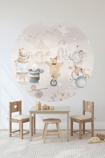 Wallpaper circle Circus | Pastel | ⌀ 145 cm