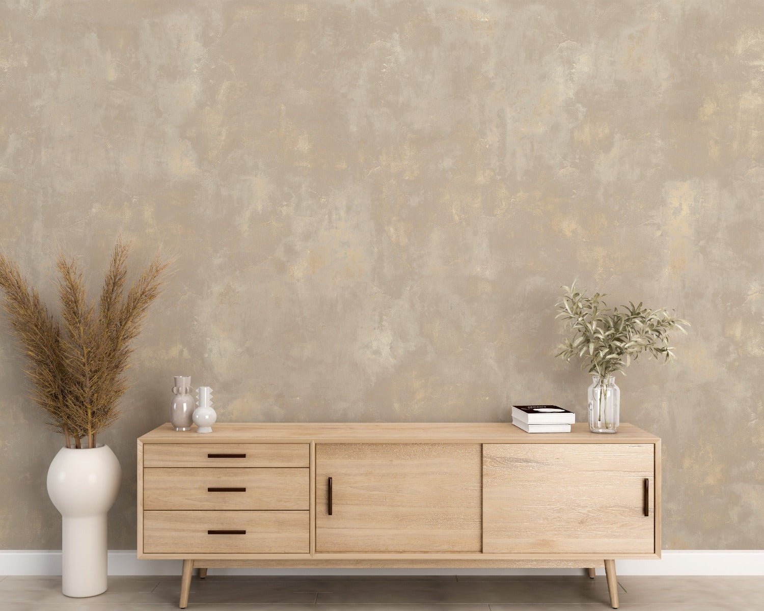 Wallpaper Concrete gold | Beige