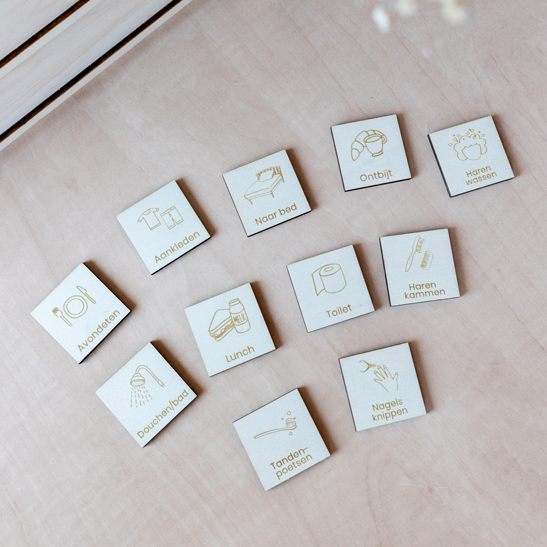 Daily Routine Pictograms | 12 pieces | Studio Poespas