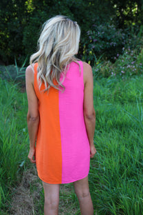 Dress Duo | Orange pink | Studio Poespas