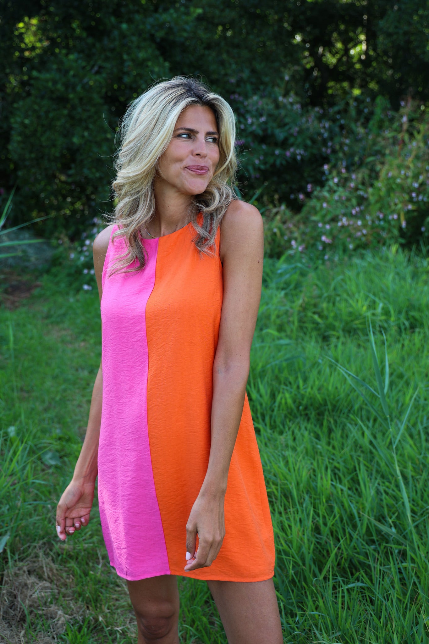 Dress Duo | Orange pink | Studio Poespas