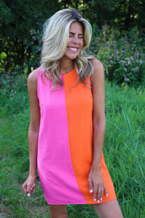 Dress Duo | Orange pink | Studio Poespas
