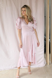 Dress Sinda | Pale rose | A-view