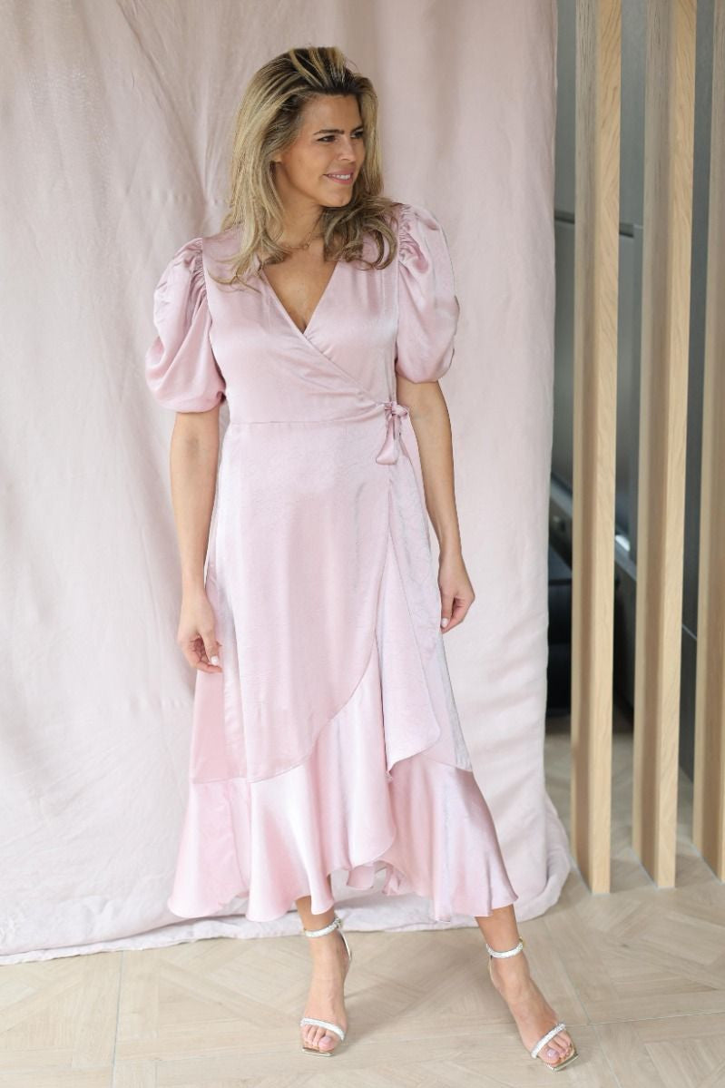 Dress Sinda | Pale rose | A-view