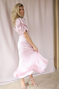 Dress Sinda | Pale rose | A-view