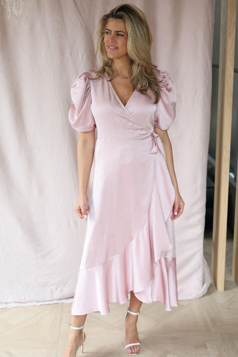 Dress Sinda | Pale rose | A-view