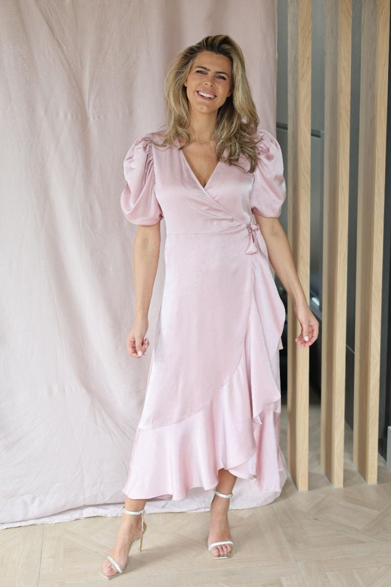 Dress Sinda | Pale rose | A-view