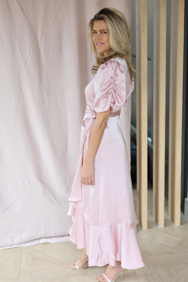 Dress Sinda | Pale rose | A-view